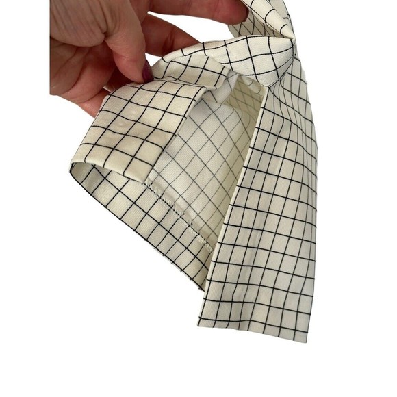 Massimo Fabbro Italy Women’s White Black Check Cropped Pull On Pants Size 2 - Picture 4 of 10